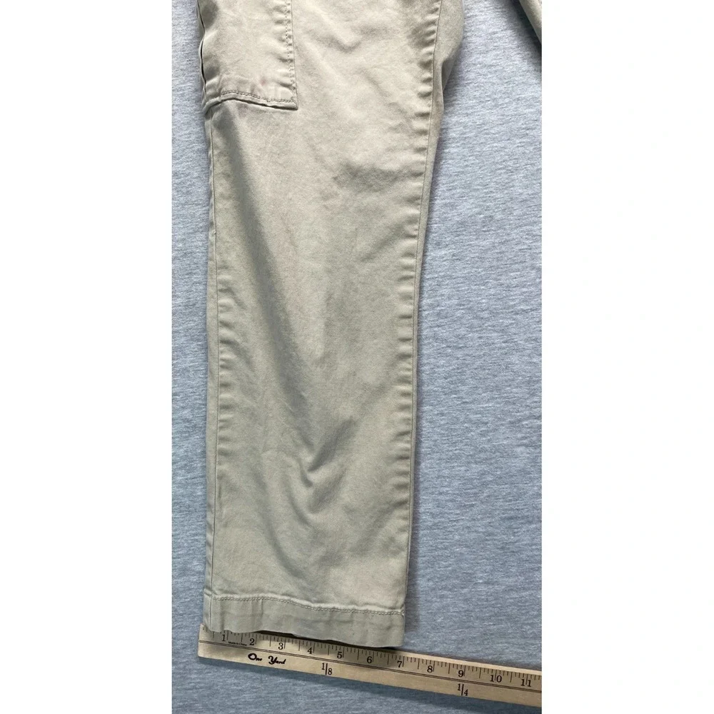 Old Navy Built In Flex Cargo Pants Mens 30x27.5 Beige Cotton Straight Workwear
